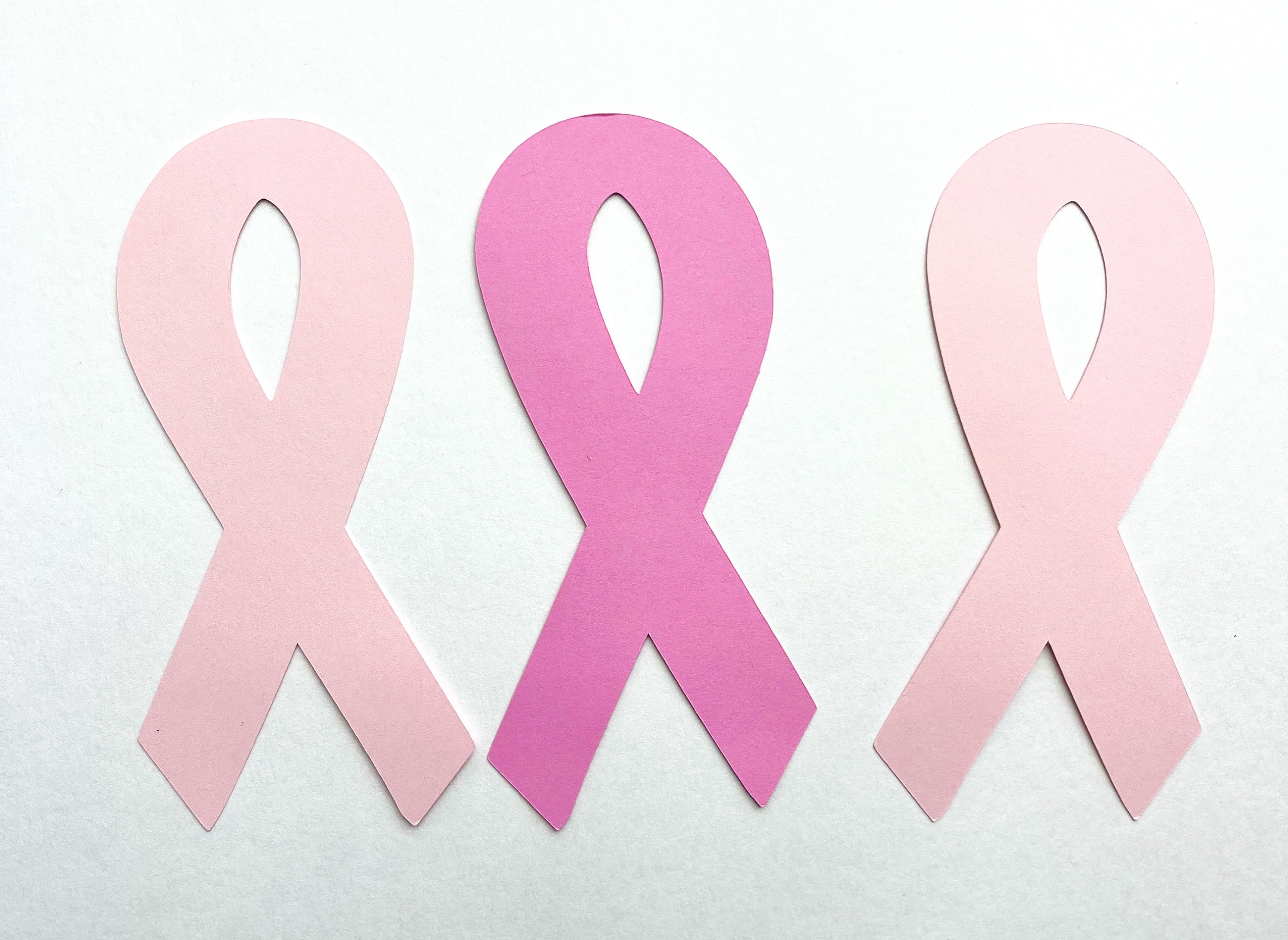 24 Breast Cancer Awareness Ribbon Die Cuts, Breast Cancer