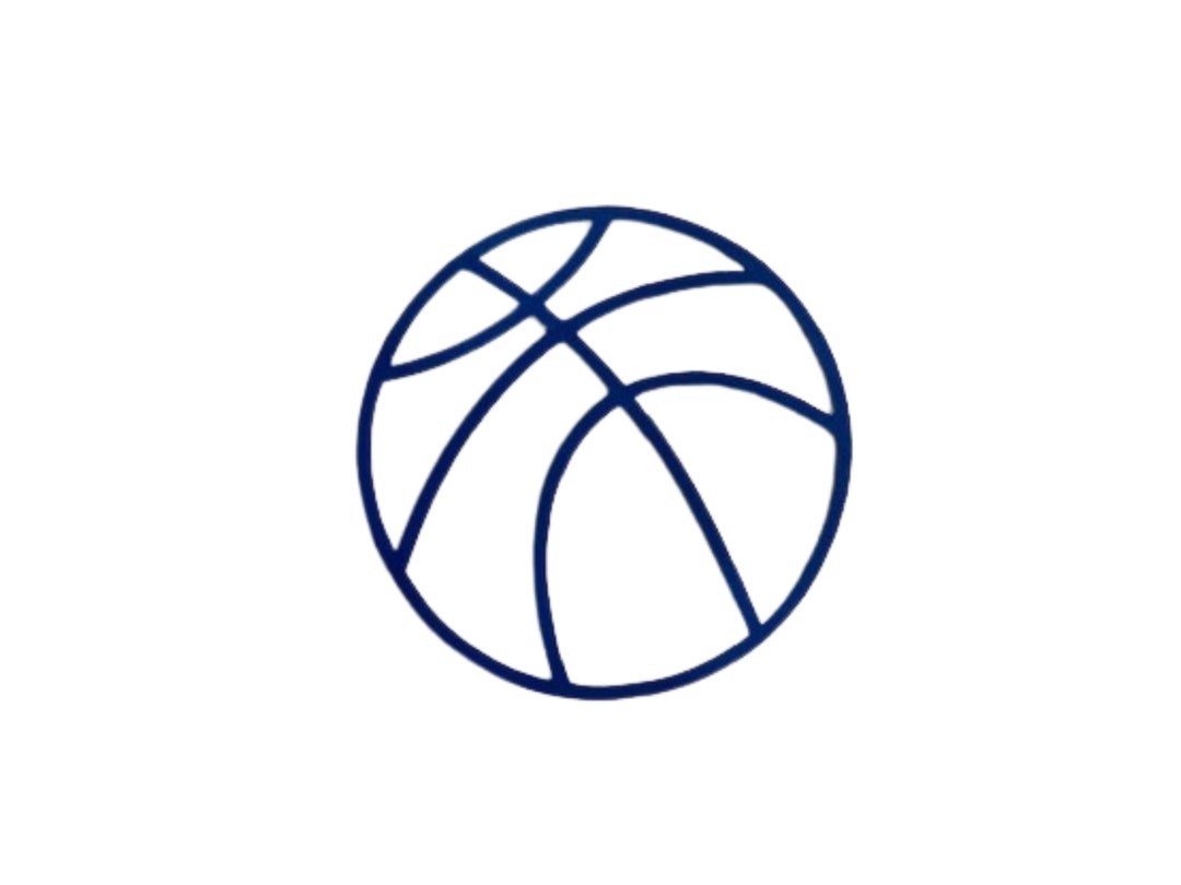 24 Basketball Die Cuts, Basketball Cut Outs, Basketball Paper Shape Cut