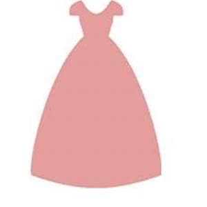 Formes en papier pour robe, Formes en papier pour robe, Découpes pour robe de mariée, Découpes pour robe, Lot de 6