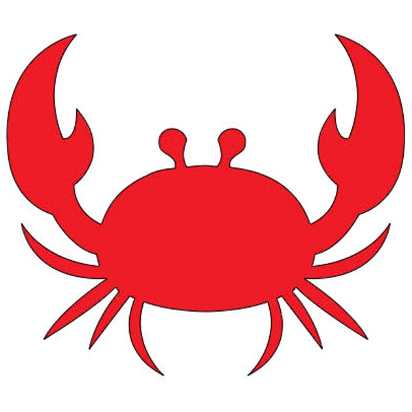 24 Crab Die Cuts, Paper Crab Cut Outs, Crab Paper Shape Cut Out, Crab Shape Cutouts