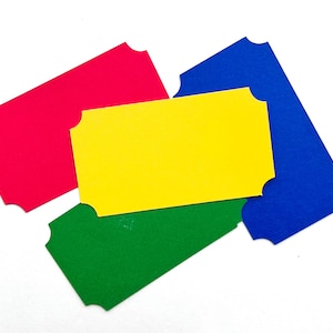 Papierticketform, Ticketpapierform, Ticketstanzen, Ticketausschnitte, Ticketpapierformausschnitt, Ticketformausschnitte, 24er-Pack