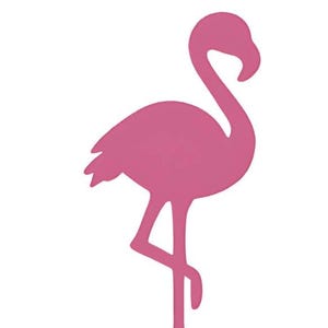 Flamant rose en papier, Découpes flamant rose, Découpes flamant rose, Papier découpé en forme de flamant rose, Découpes en forme de flamant rose / Lot de 24