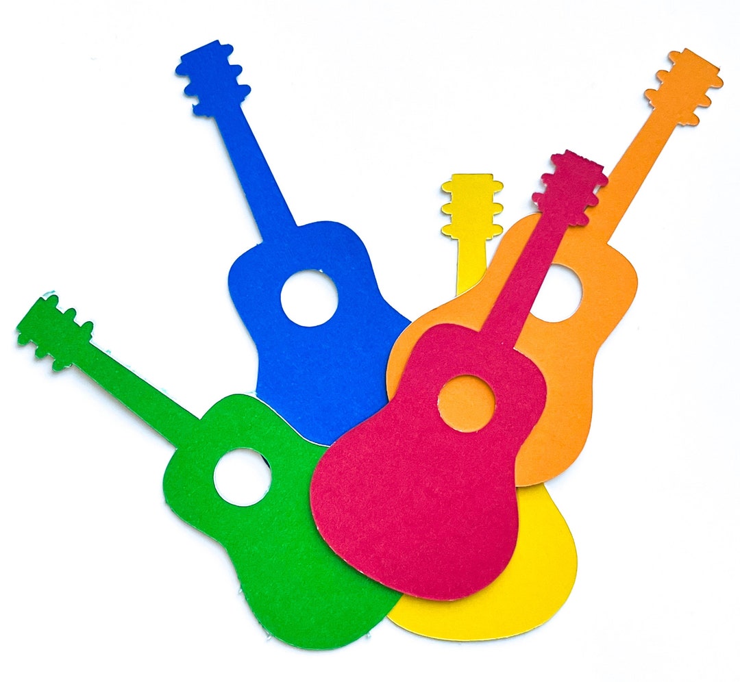 24 Guitar Die Cuts, Guitar Cut Outs, Guitar Paper Shape Cut Out, Guitar 24 Guitar Die Cuts, Guitar Cut Outs, Guitar Paper Shape Cut Out, Guitar