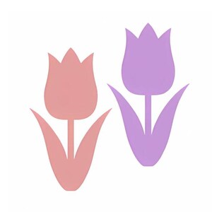 Tulpen-Papierform, Tulpen-Papierform, Tulpen-Stanzform, Tulpen-Ausschnitt, 24-Pack