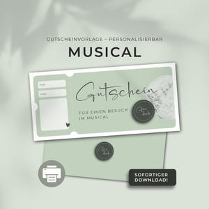 Plantilla de impresión de cupón musical personalizable | Plantilla de impresión | Idea de regalo | Descarga de vales de regalo para el Día del Padre