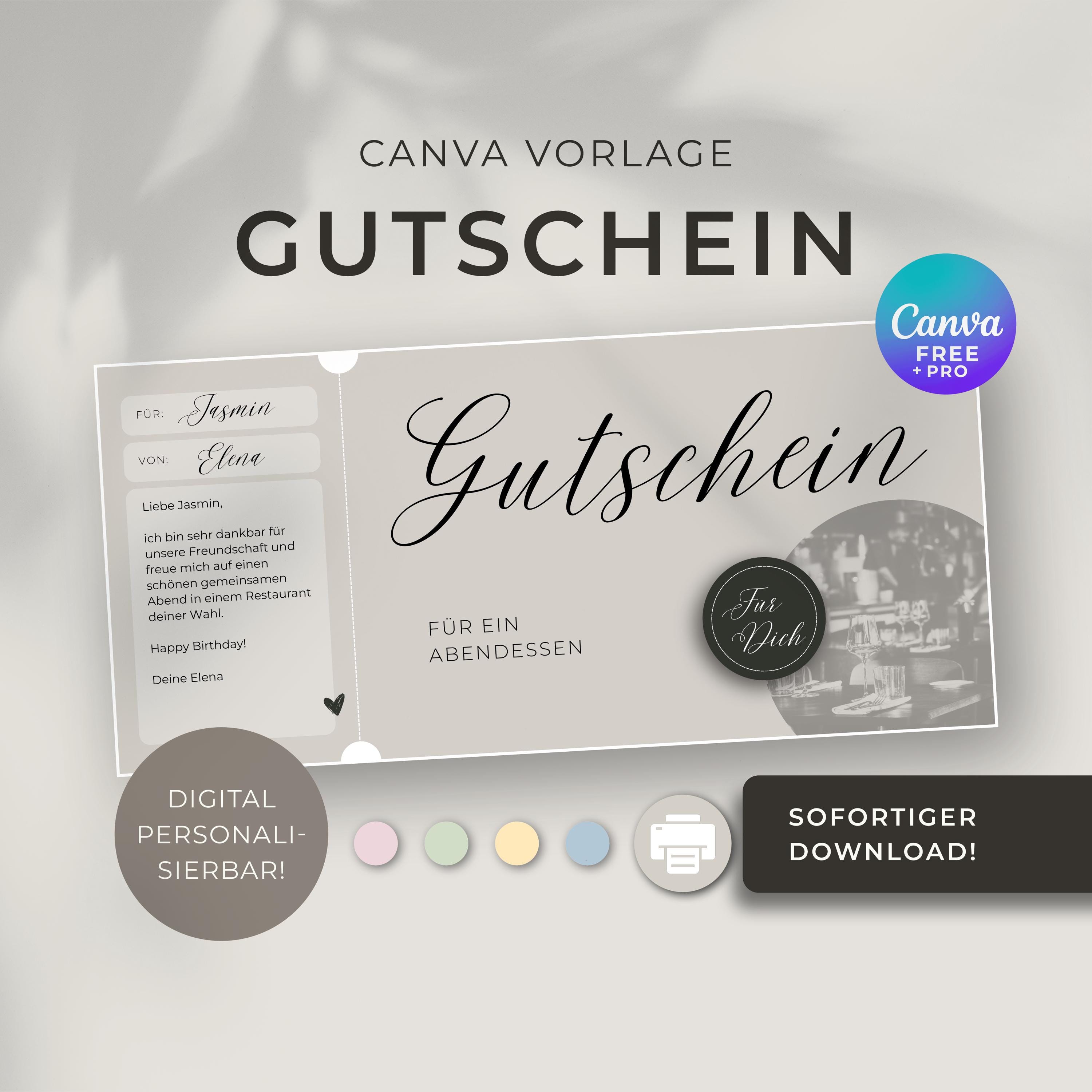 Canva voucher template customizable | Voucher template printable | Gift idea | Gift voucher print template Father's Day