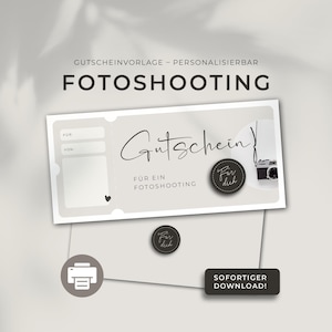 Plantilla de impresión de cupón de sesión de fotos personalizable | Plantilla de impresión | Idea de regalo | Vale de regalo | Fotos de cupones Día del Padre