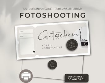Photoshoot voucher print template customizable | Print template | Gift idea | Gift voucher | Father&#39;s Day photo voucher