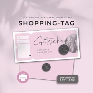 Voucher Shopping Day Print Template Customizable | Print Template | Gift Idea | Gift Voucher | Shopping Voucher Father&#39;s Day