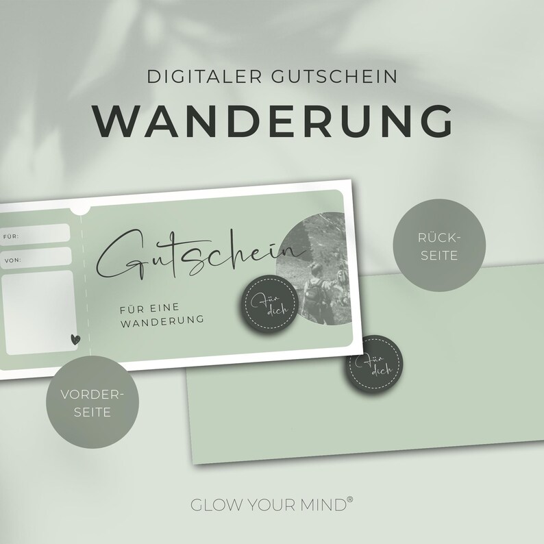 Hiking Voucher Print Template Customizable | Print Template | Gift Idea ...