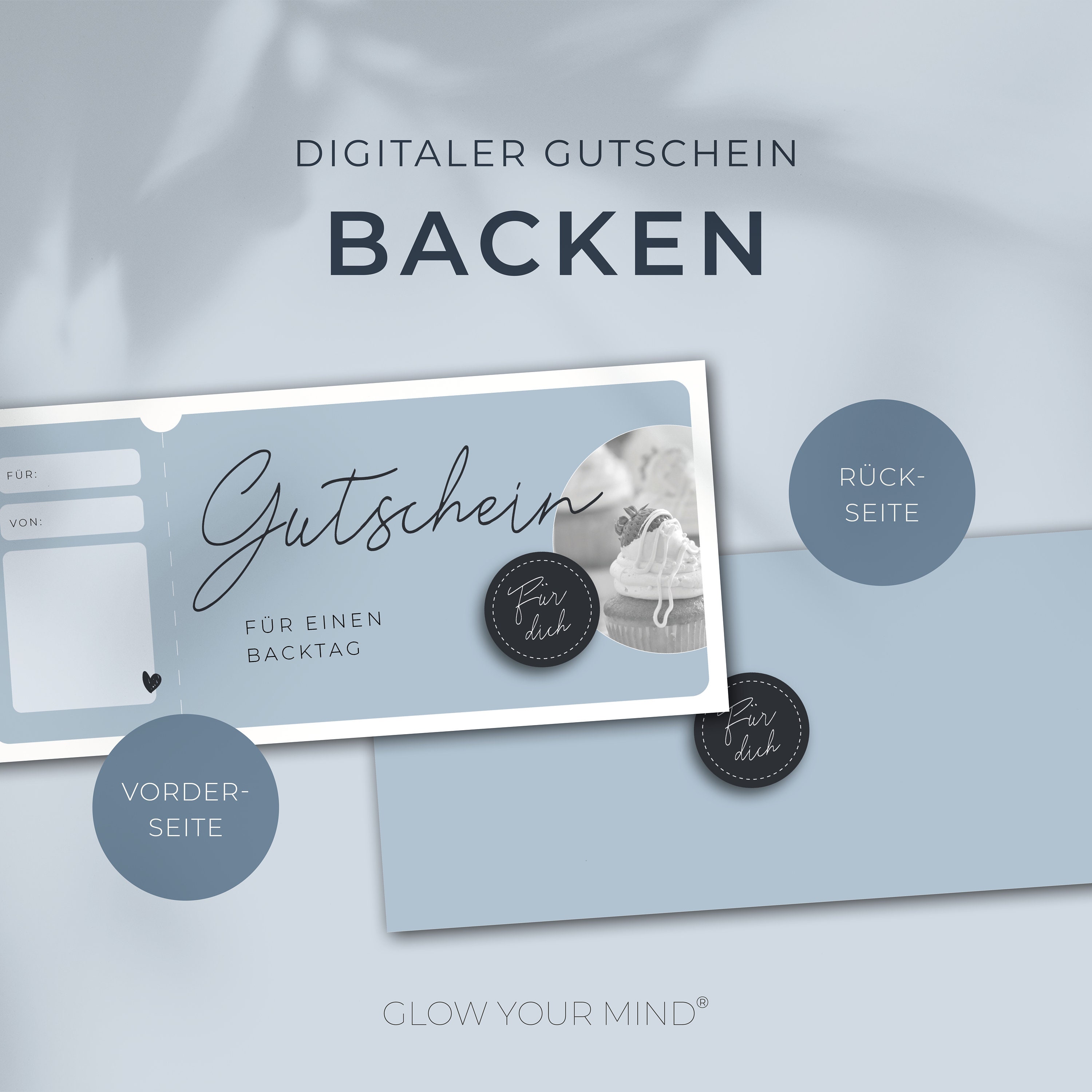 Digital Baking Voucher Customizable Template for Printing Gift Idea