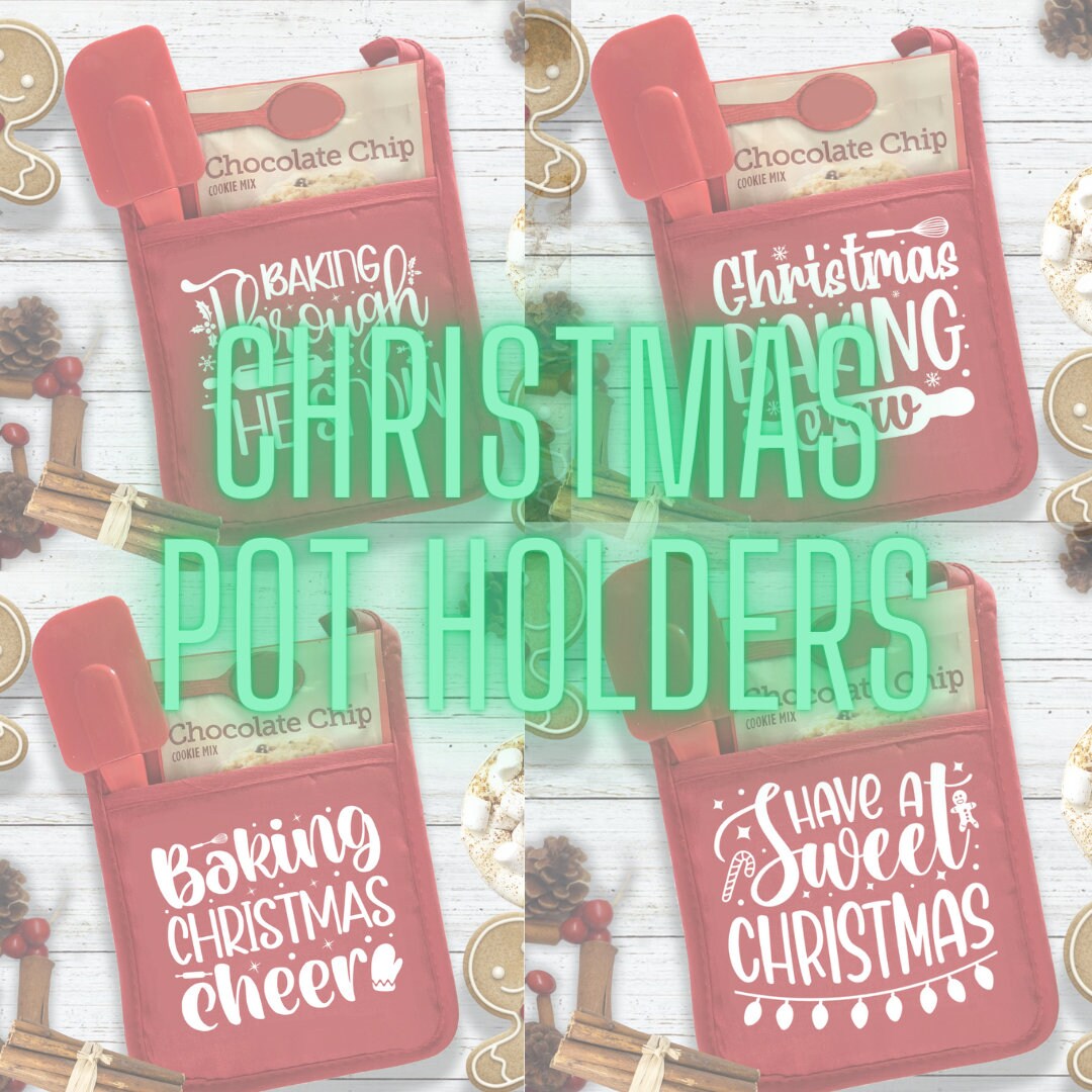 Christmas Pot Holder, Christmas Oven Mitt, Teacher Gifts, Christmas