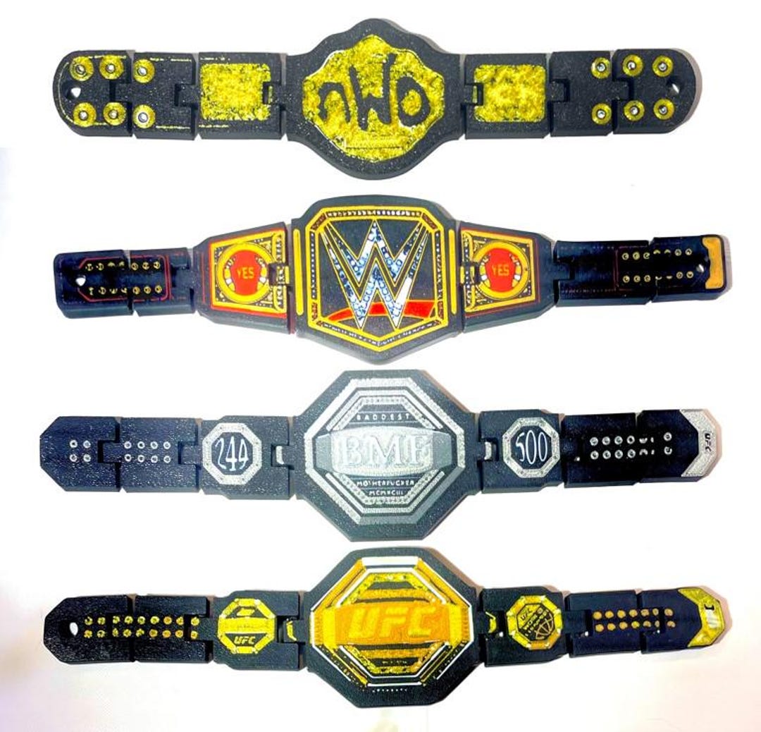 WWE / UFC / NWO / Bmf Belt Flexi Keychain Toy - Etsy