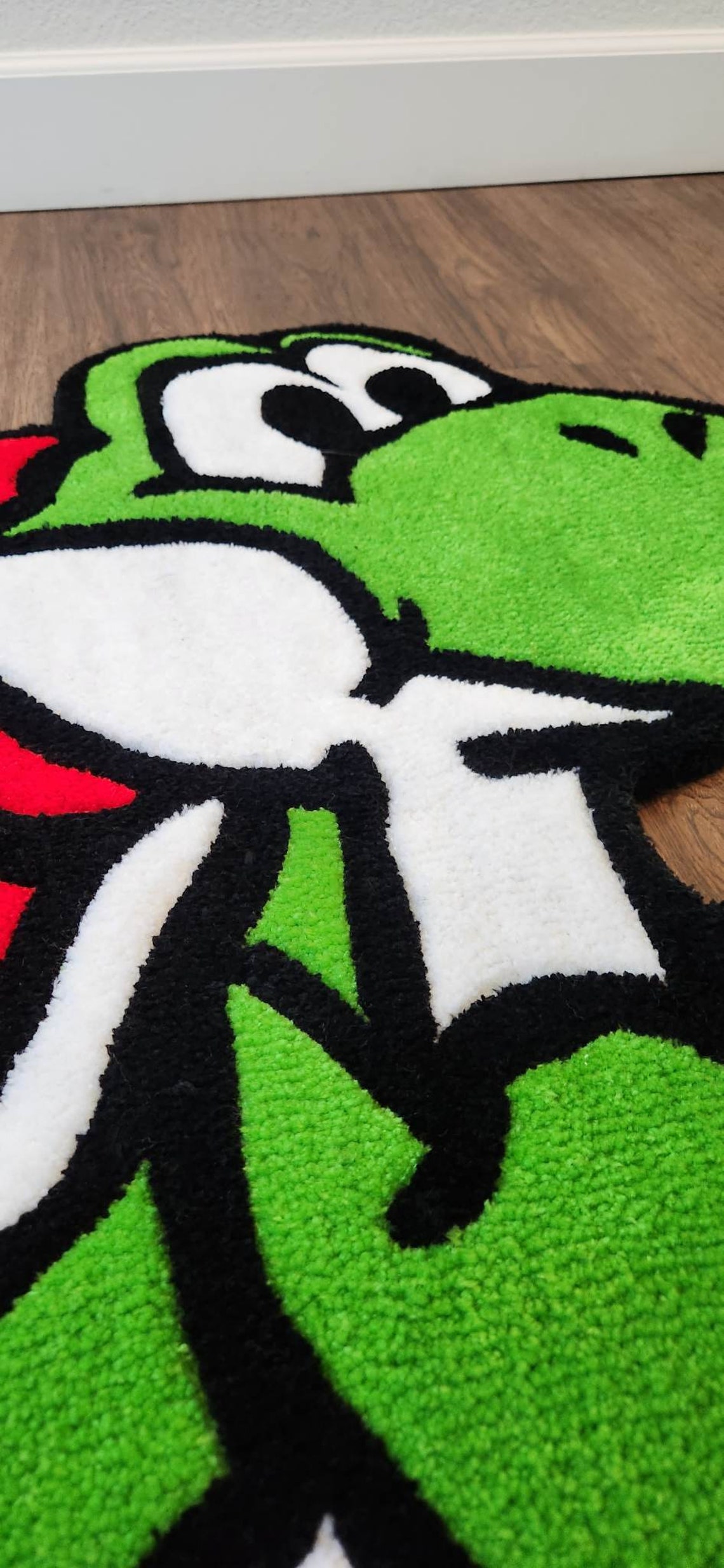 Yoshi Tufted Rug Handmade Mario Free Shipping Made to Etsy