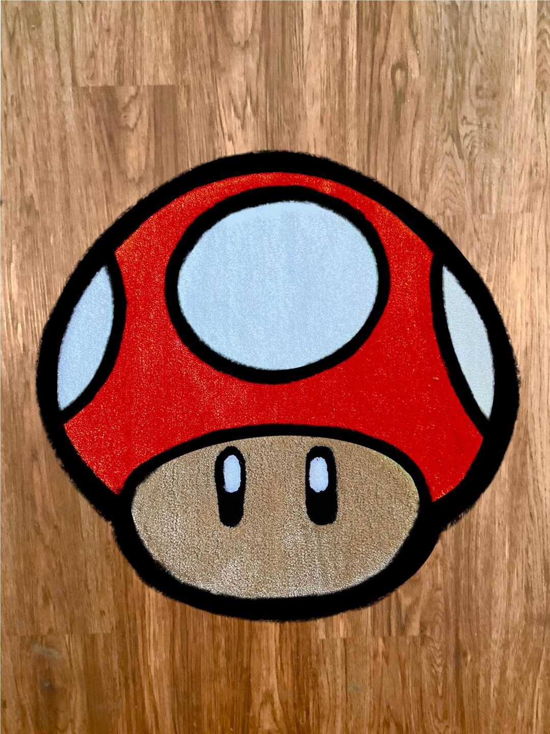 Mushroom Tufted Rug Handmade Mario Free Shipping Made Etsy