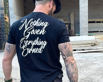 Blue Collar T-shirt | Nothing Given | Tradesmen & Tradeswomen shirt | Construction Worker | Welder | Support the Trades | Contractor