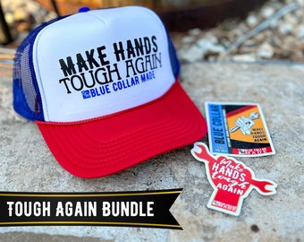 Blue Collar Hat & Sticker Bundle | Tradesmen Gift