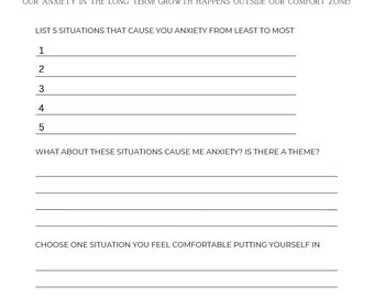 Foglio di lavoro sull'ansia stimolante