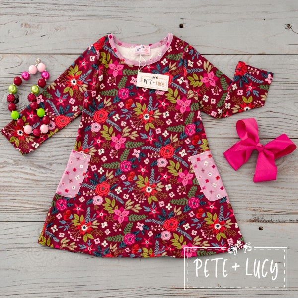 Pete + Lucy Folkloric Fruit Long Sleeve Dress main image 1