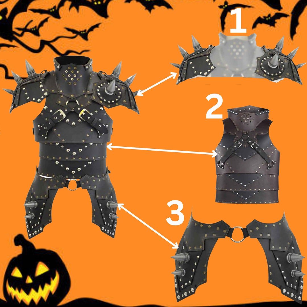 Halloween Costume Leather Armor Body Torso With Tassets and Etsy