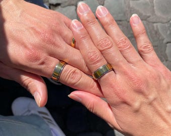 Waterproof fidget ring, minimal spinner, simple anxiety ring