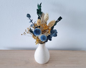 Mini Dried Floral bouquet, mini dried flower in a vase, Mother's Day gift, vase arrangement, letterbox gift, small centrepieces, DYI flowers