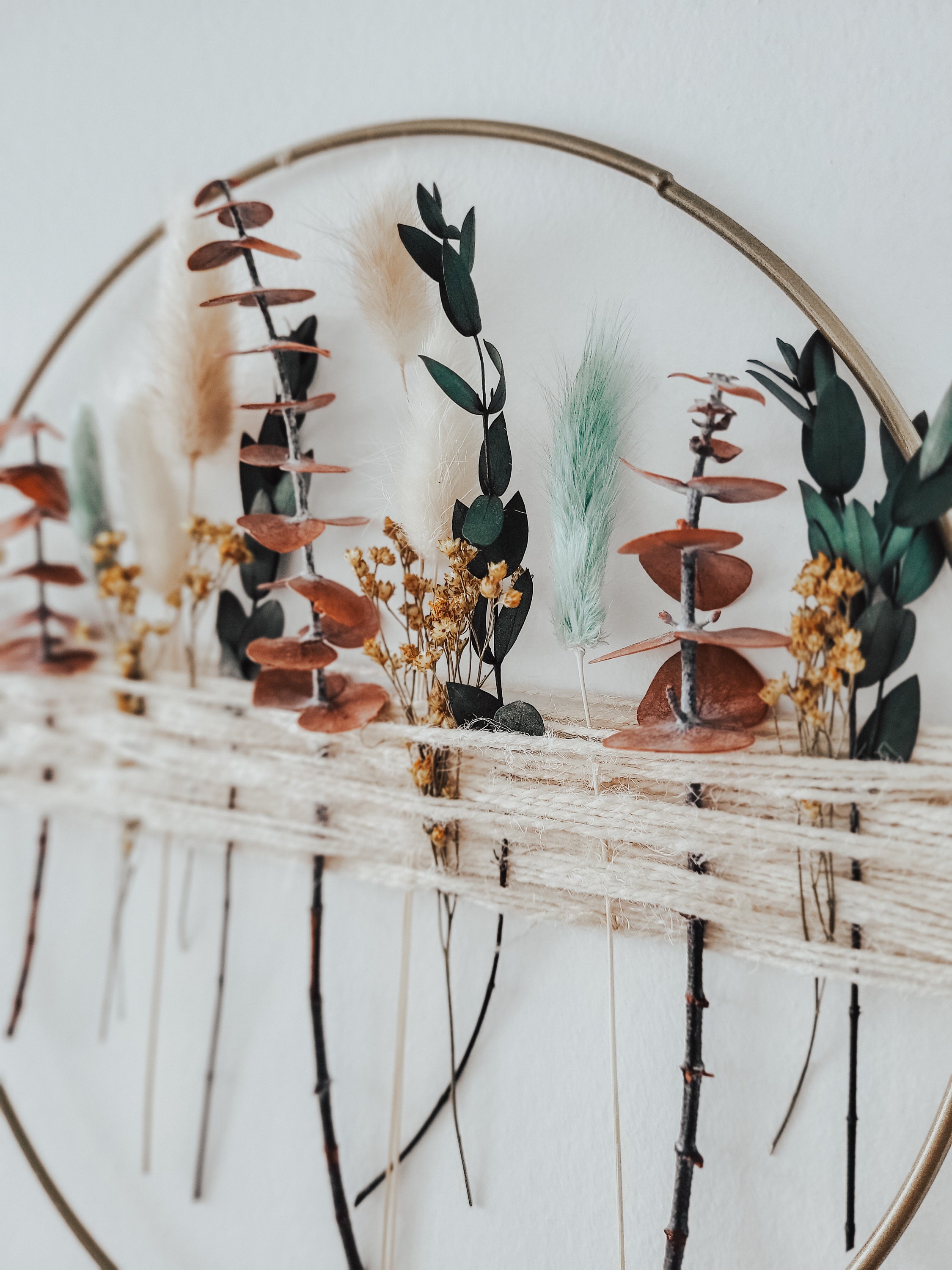 Fall Wreath Hoop Fall Color Wall Decal Autumn Flower Gold Etsy Australia