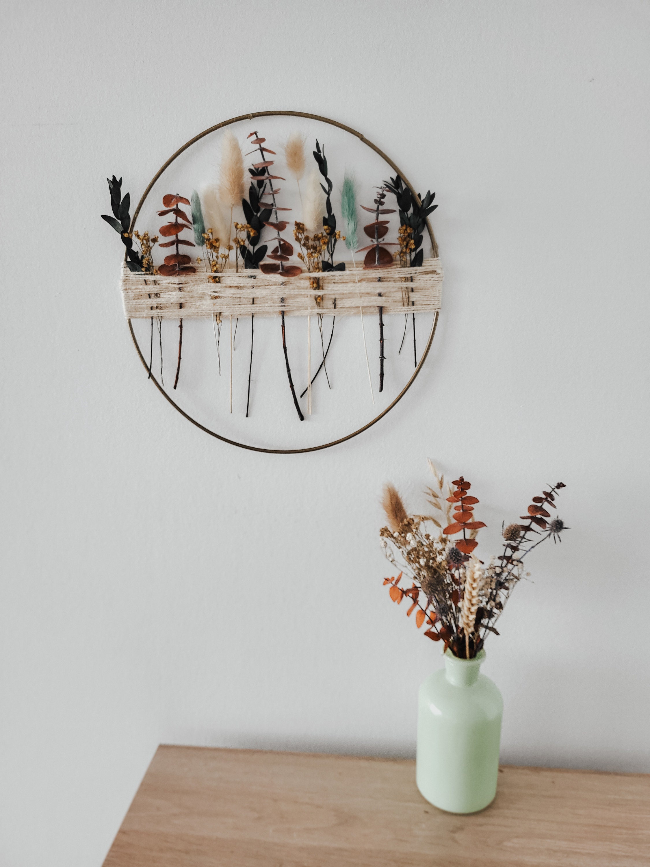 Fall Wreath Hoop Fall Color Wall Decal Autumn Flower Gold Etsy Australia