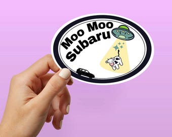 Moo Moo Subaru Sticker