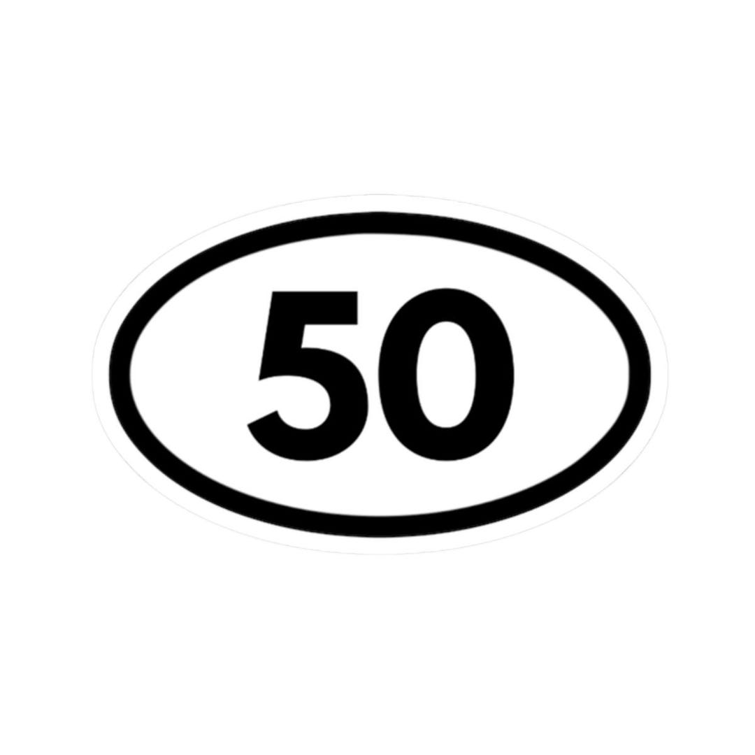 50 Mile Sticker | Endurance Race Finisher Decal for Runners, Cyclists ...