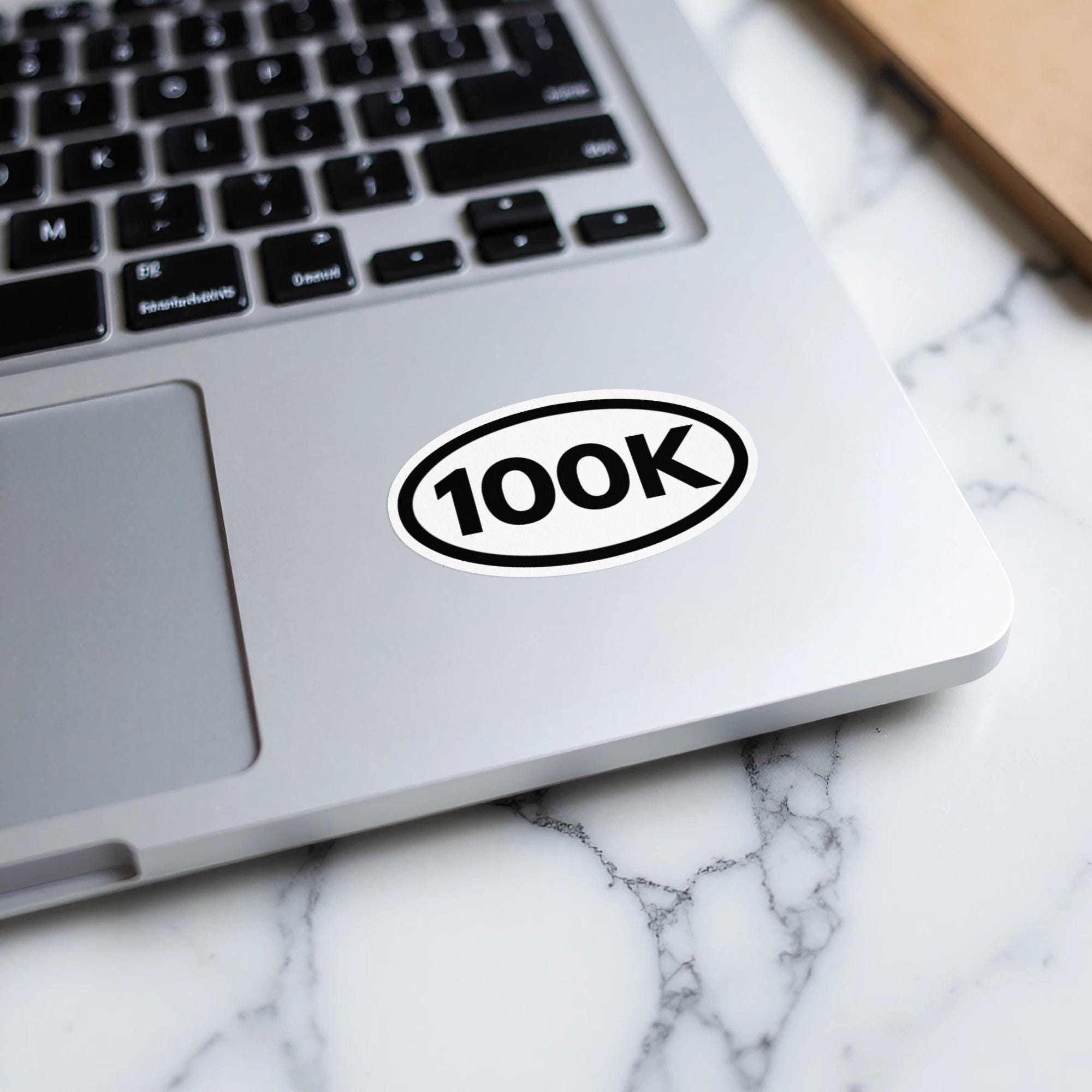100K Milestone Sticker, Social Media Achiever Decal, Runner 100K ...