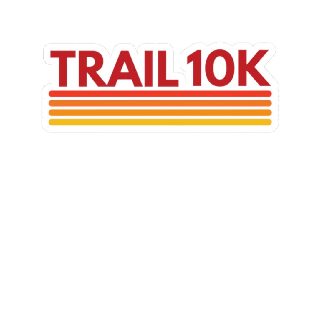 Trail 10K Running Sticker, Retro Sunset Runner Decal, Trail Runner Gift ...