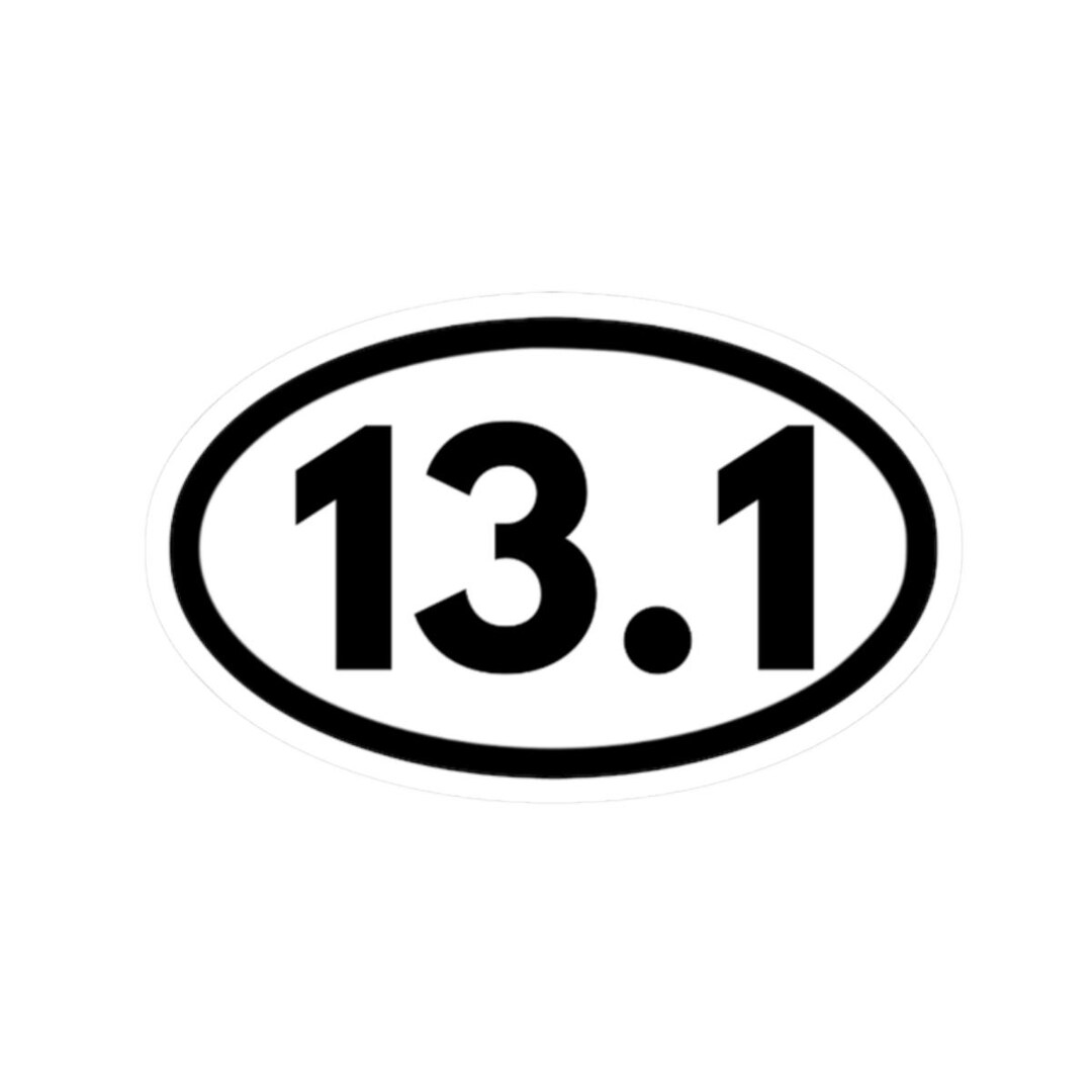 13.1 Half Marathon Runner Sticker - Endurance Race Day Achievement ...