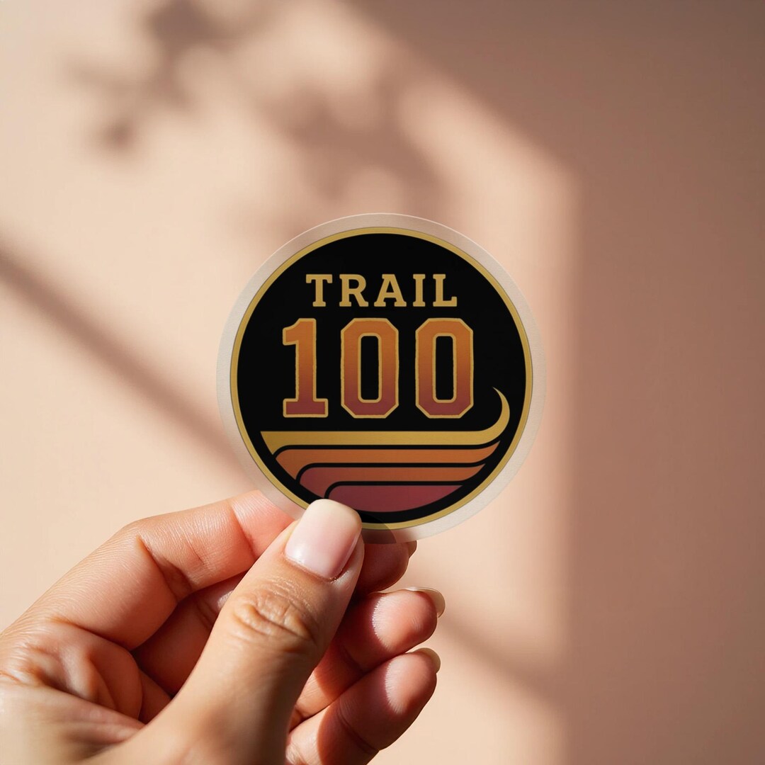 Trail 100 Sticker | 100 Mile Race Endurance Decal | Ultra Marathon ...
