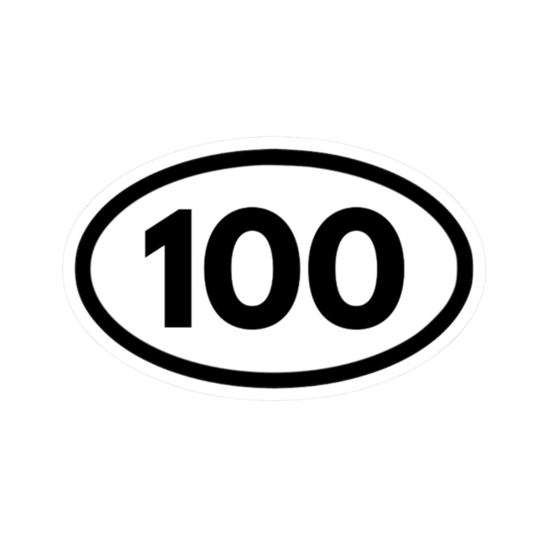 100 Mile Finisher Sticker, Marathon Runner Decal, Cycling Bumper Decal ...
