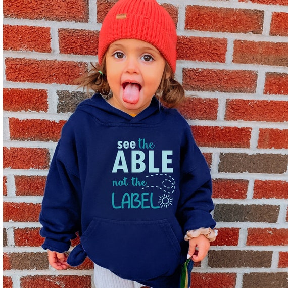 See the Able Not the Label - Kids Sweatshirt in Navy or Gray