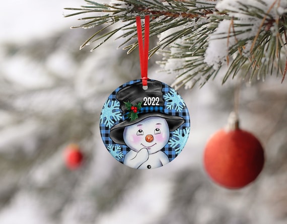PERSONALIZED tree ornament - snowman design