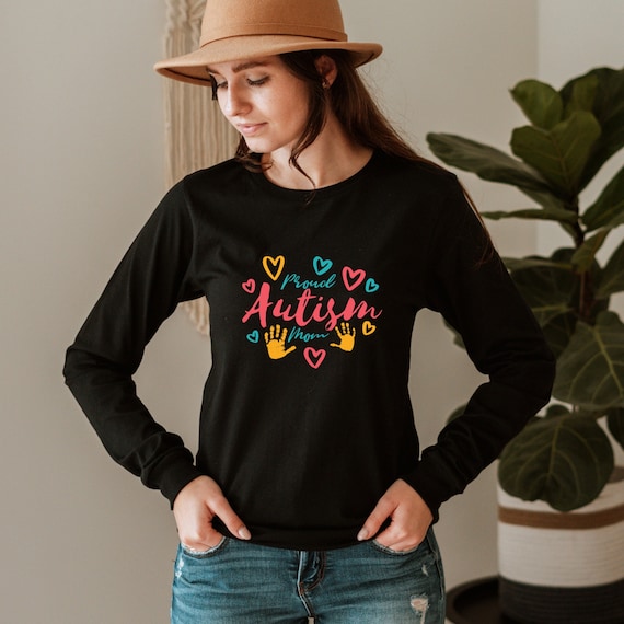 Proud Autism Mom shirt or hoodie hoodie sweatshirt | white or black | Available in sizes S-4XL!