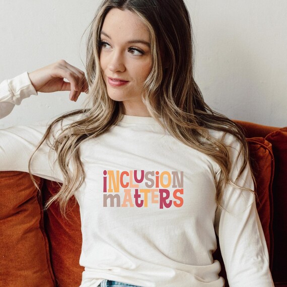 Inclusion Matters - long sleeve shirt - Natural (light cream color) in sizes S-3XL