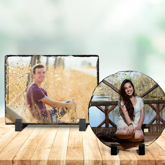 Graduation Photo Slate - PERSONALIZED photo on rock slate makes beautiful keepsake or gift!!