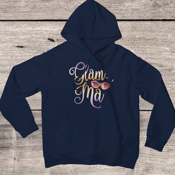 Navy Glam Ma (glamma) sweatshirt hoodie - sizes S-4XL!!