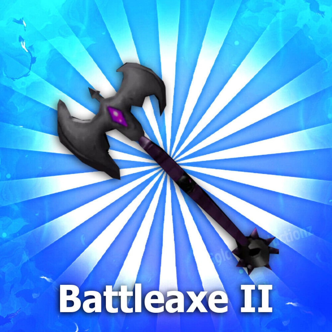 Roblox mm2 murder mystery 2 battleaxe ii read description etsy