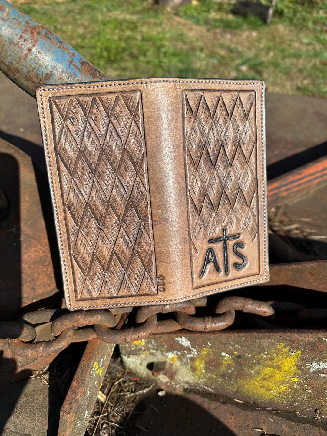 Customizable Hand-tooled Leather Roper Wallet - Etsy