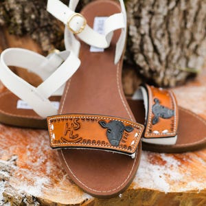 Customizable Hand-Tooled Leather Steve Madden Flats
