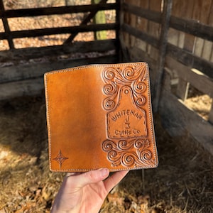 Customizable Hand-tooled Leather Roper Wallet - Etsy