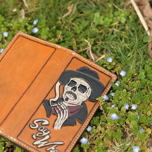 Cartera Roper personalizable de cuero hecha a mano