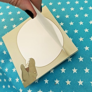 Dinosaur Sticky Notes - 10cm, green t-rex