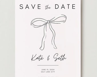 Cutesy Simple Wedding Invite, Save the Date Print, Canva Editable, Digital Invite, Customizable and Printable Event