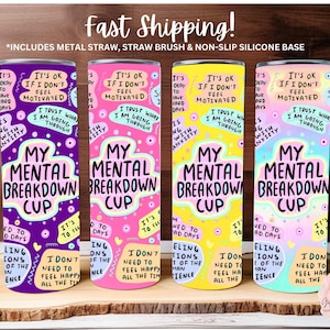 Mental Health Tumbler, Daily Affirmations Tumbler, 20oz Daily affirmations tumbler, best friend tumbler, gift for her, fast shipping