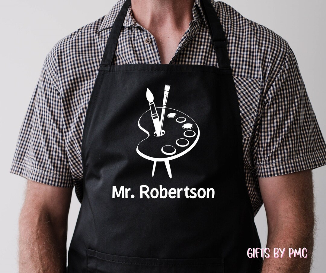 Personalized Art Apron, Apron, Apron for Art Teacher, Apron for Artist